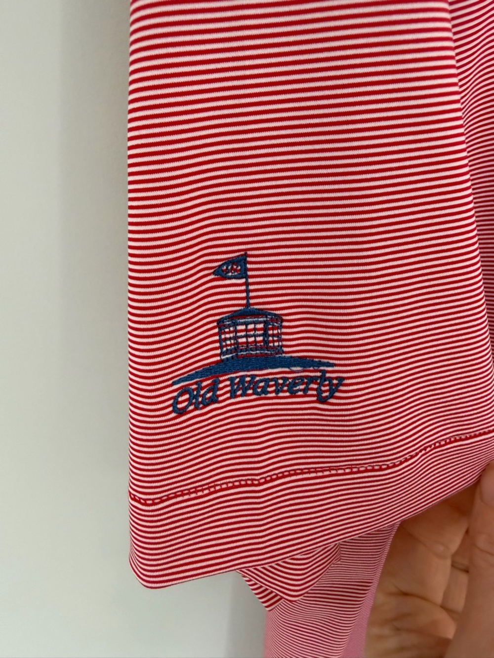 PETER MILLAR Ole Miss Jubilee Stripe Performance Polo in Red MEOCEK11S - Picture 7 of 9